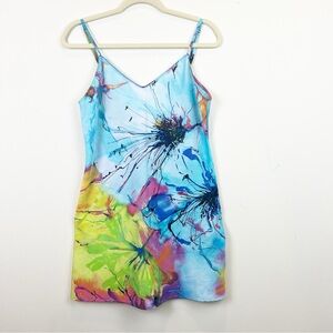 Natori Private Luxuries Watercolor Floral Fairy Whimsical Chemise Slip Women’s S